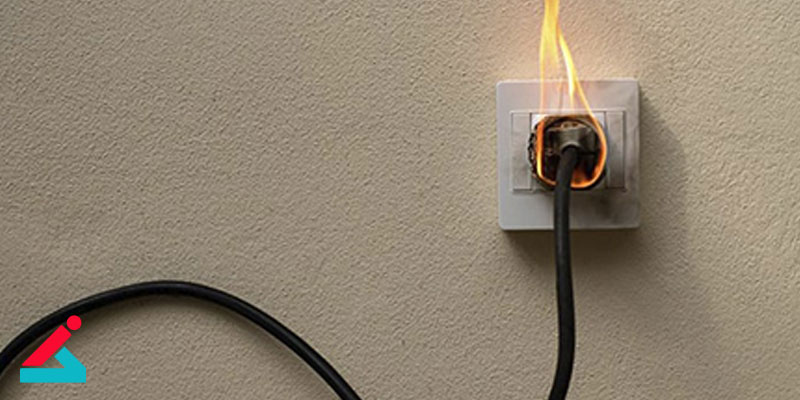 داغ شدن کابل برق لباسشویی