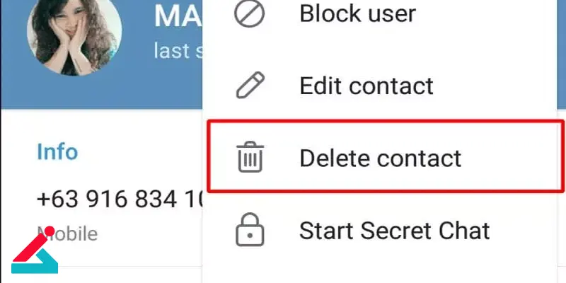 نحوه حذف مخاطب از تلگرام