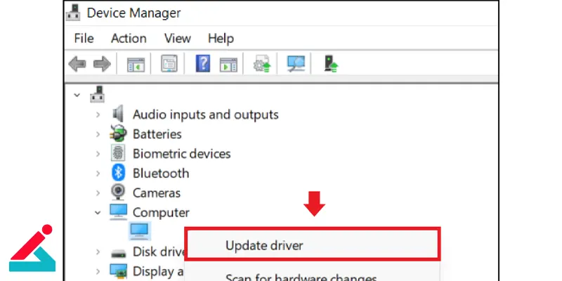  آپدیت درایور ویندوز 11 با استفاده از Device Manager