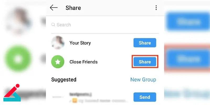 قرار دادن استوری در کلوز فرند اینستاگرام